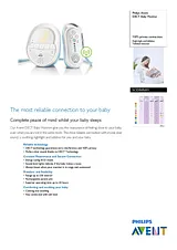 Philips AVENT DECT baby monitor SCD505/01 SCD505/01 Data Sheet