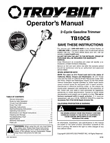 Troy-Bilt TB10CS Справочник Пользователя