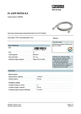 Phoenix Contact Patch cable FL CAT5 PATCH 5,0 2832580 2832580 Data Sheet