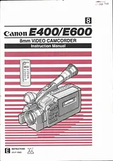 Canon E 600 사용자 설명서