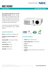 NEC V230X 60003177 Leaflet