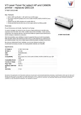 V7 Laser Toner for select HP and CANON printer - replaces Q6511A V7-B07-C6511A-BK Folheto