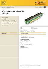 DeLOCK Riser PCIe x8 - PCIe x16 89166 Ficha De Dados