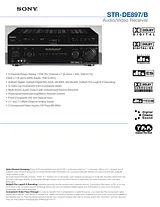Sony STR-DE897 Specification Guide