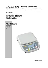 Kern Parcel scales Weight range bis 12 kg EMS 12K0.1 ユーザーズマニュアル