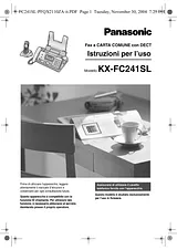Panasonic KXFC241SL Guida Al Funzionamento