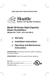 Skuttle Indoor Air Quality Products 60-2 ユーザーズマニュアル