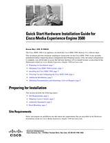 Cisco Cisco MXE 3500 (Media Experience Engine) Installationsanleitung