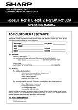 Sharp R-21JCA Справочник Пользователя