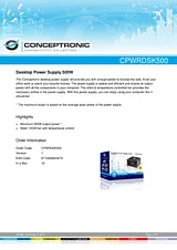 Conceptronic Desktop 500W 1100063 Manuel D’Utilisation