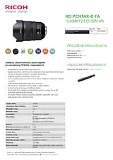 Pentax HDD FA 15-30 mm f/ 2.8 ED SDM WR Lens Guía Del Usuario