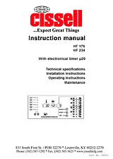 Cissell HF176 Справочник Пользователя