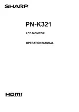 Sharp PN-K321 Manuel D’Utilisation