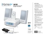 iHome iH18 Specification Guide