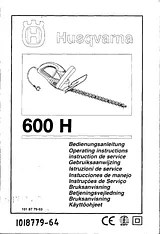 Husqvarna 600H 用户手册