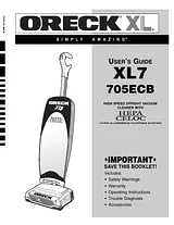 Oreck XL7705ECB Benutzerhandbuch