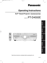 Panasonic PT-D4000E Bedienungsanleitung