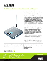 Linksys Wireless-G ADSL Gateway, 2 Phone Ports, Annex A WAG54GP2-E2 プリント