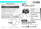 Canon PowerShot S3 IS 사용자 가이드