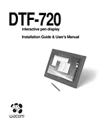 Wacom DTF-720 User Manual