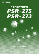 Yamaha PSR- 273 User Guide