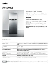 Summit FF1376SS Specification Sheet