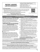 Maytag MGDC215EW Warranty Information