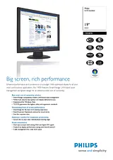 Philips LCD monitor 190S8FB 190S8FB/05 Merkblatt