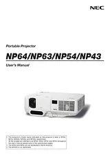 NEC NP43 User Guide