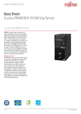 Fujitsu TX100 S3P LKN:T1003S0018DE Ficha De Dados