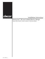Dacor DR30EIFS Installation Instruction