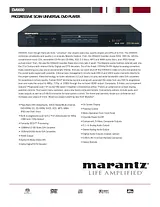 Marantz DV6600 Specification Guide