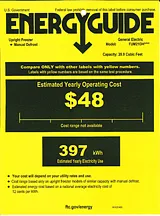 GE FUM21DHRWW Energy Guide