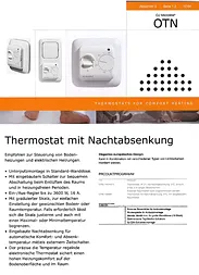 Arnold Rak Room thermostat Flush mount 24 h mode 5 up to 40 °C OTN Guida Informativa