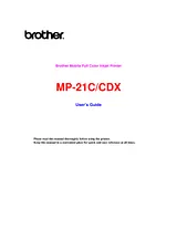 Brother MP-21CDX Инструкции Пользователя