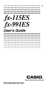 Casio fx-991ES 用户手册