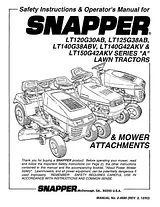 Snapper LT150G42AKV Series A Справочник Пользователя