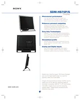 Sony SDM-HS75 Specification Guide