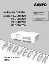 Sanyo PLC-XW200 User Manual