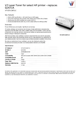 V7 Laser Toner for select HP printer - replaces Q2671A V7-C07-C2671-C Hoja De Datos