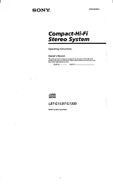 Sony LBT-G1300 Manual