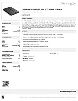 Kensington Universal Case for 7 and 8” Tablets — Black K97331WW Prospecto