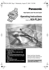 Panasonic KX-FL541 User Manual