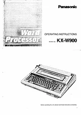 Panasonic KX-W900 Manual