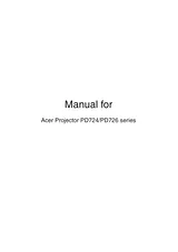 Acer PD724W Manual Do Utilizador