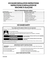 KitchenAid 18'' Automatic Ice Maker, Architect®  Series II Installation Guide