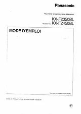 Panasonic KXF2450BL Manuel D'Instructions