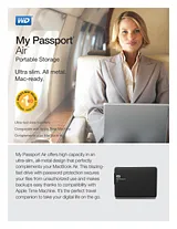 Western Digital My Passport Air, 500GB WDBBLW5000AAL-NESN プリント