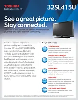 Toshiba 32SL415U 产品宣传页