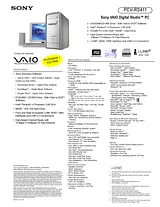 Sony PCV-RS411 Guide De Spécification